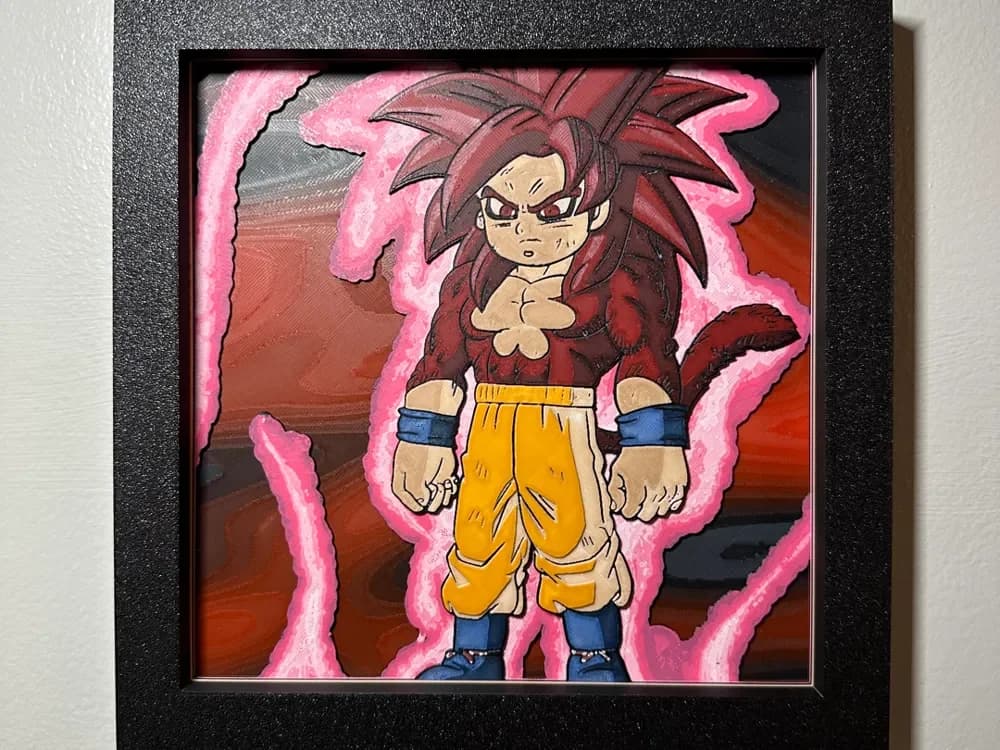 SSJ4 Goku Hueforge by Hey Ben HueForge model: SSJ4 Goku Hueforge by Hey Ben
