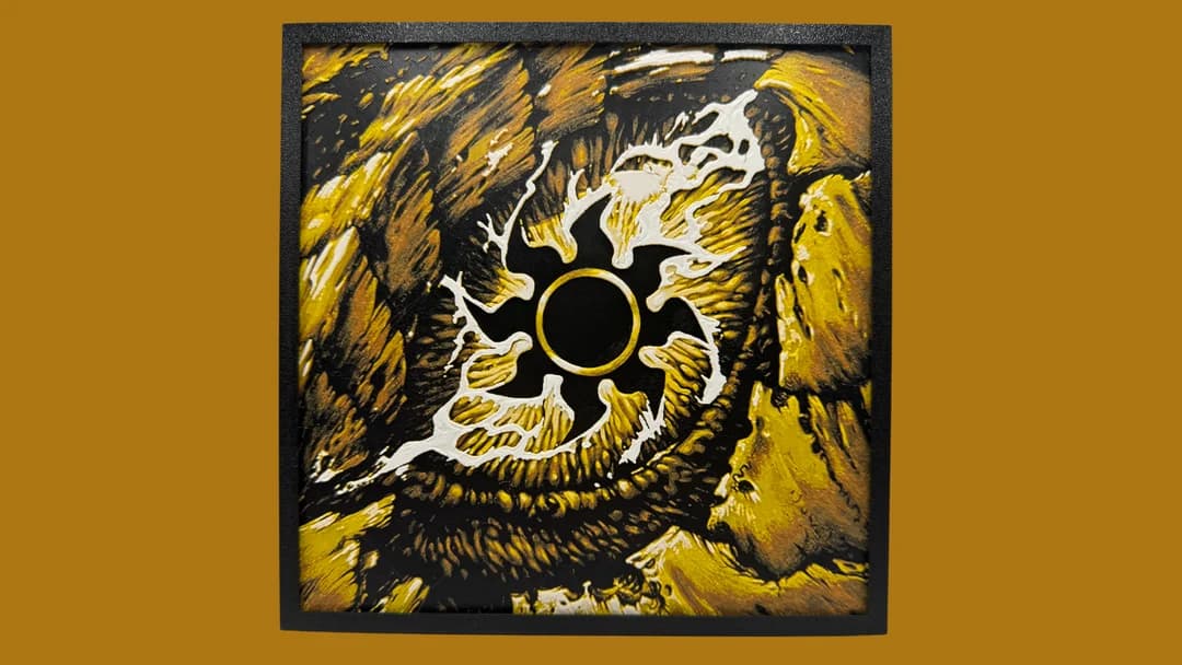 Plains Mana - Magic the Gathering Hueforge by Canadian Gamer HueForge model: Plains Mana - Magic the Gathering Hueforge by Canadian Gamer