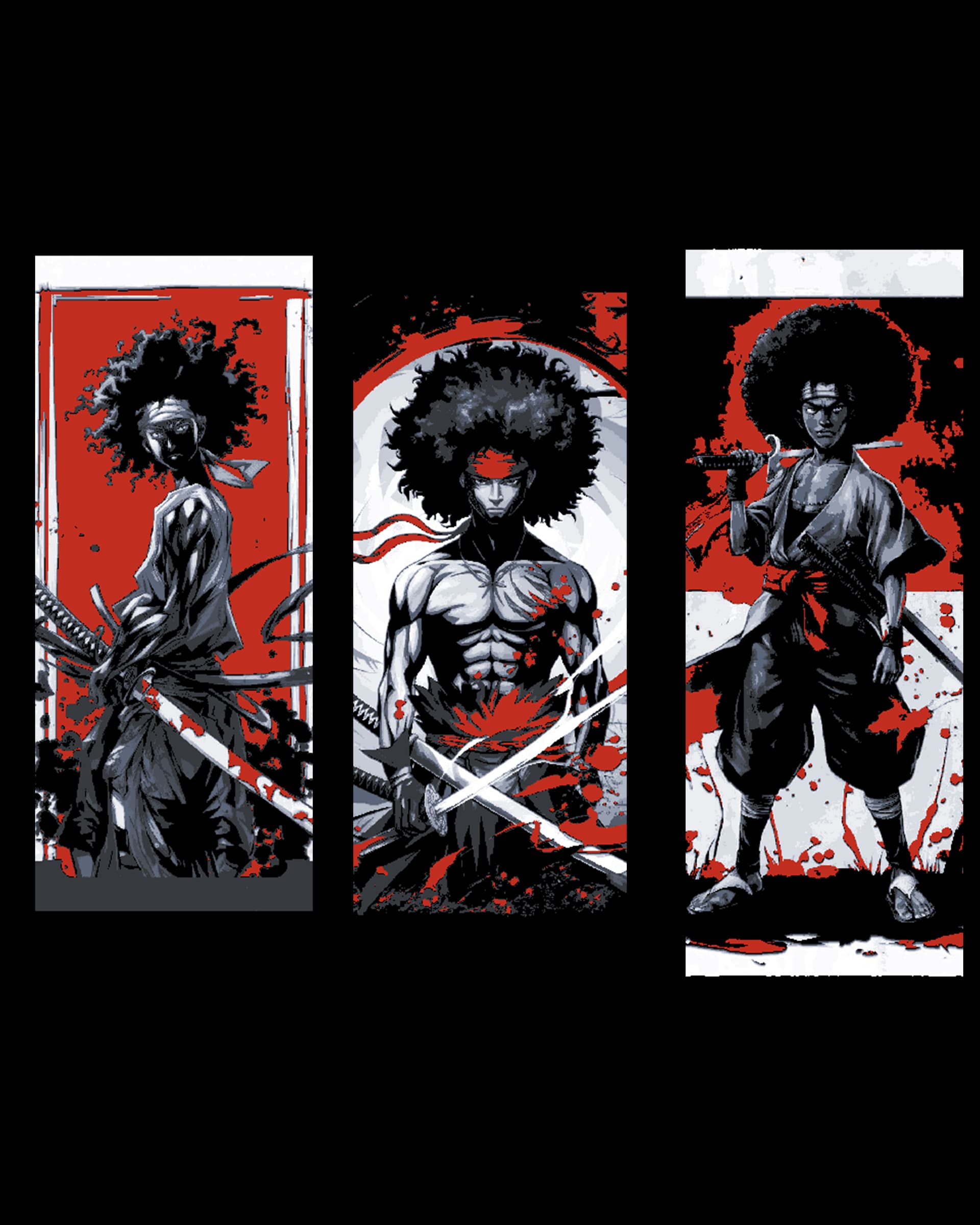The legend of the afro samurai is celebrated with a Set of bookmarks The legend of the afro samurai is celebrated with a Set of bookmarks