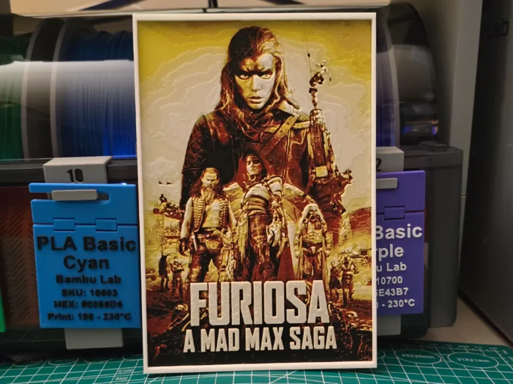 Furiosa: A Mad Max Saga - Hueforge Art by Lumpy3D HueForge model: Furiosa: A Mad Max Saga - Hueforge Art by Lumpy3D