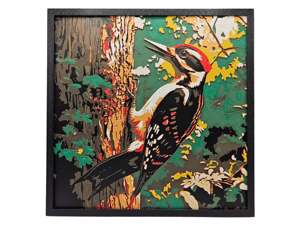 HueForge model: Woodpecker by BusyKikiBee