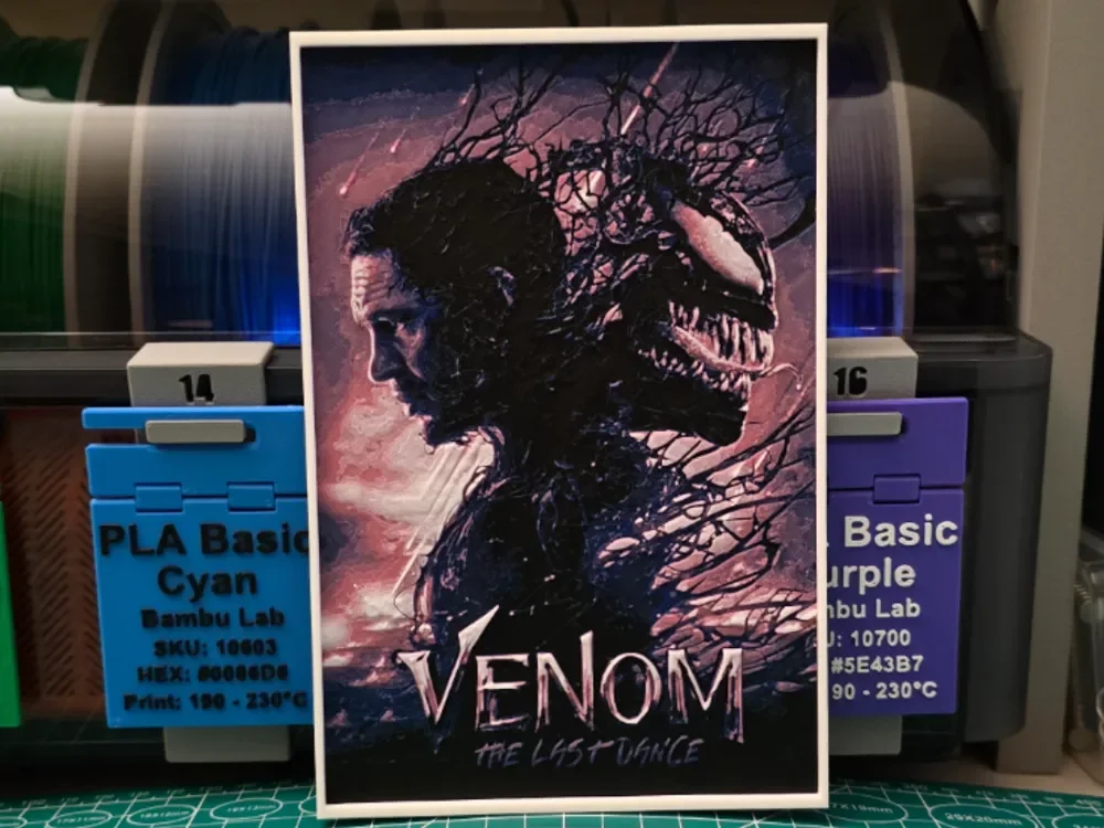 HueForge model: Venom: The Last Dance Poster - Hueforge Art by Lumpy3D