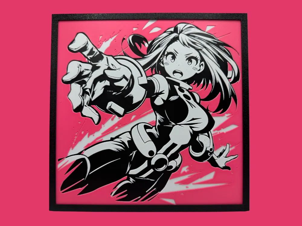 Ochaco Uraraka - My Hero Academia by Canadian Gamer HueForge model: Ochaco Uraraka - My Hero Academia by Canadian Gamer