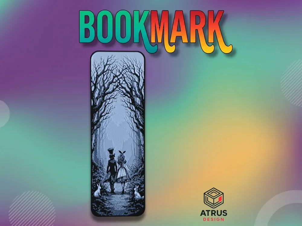 Alice in the Wonderland Bookmark by Atrus Design HueForge model: Alice in the Wonderland Bookmark by Atrus Design
