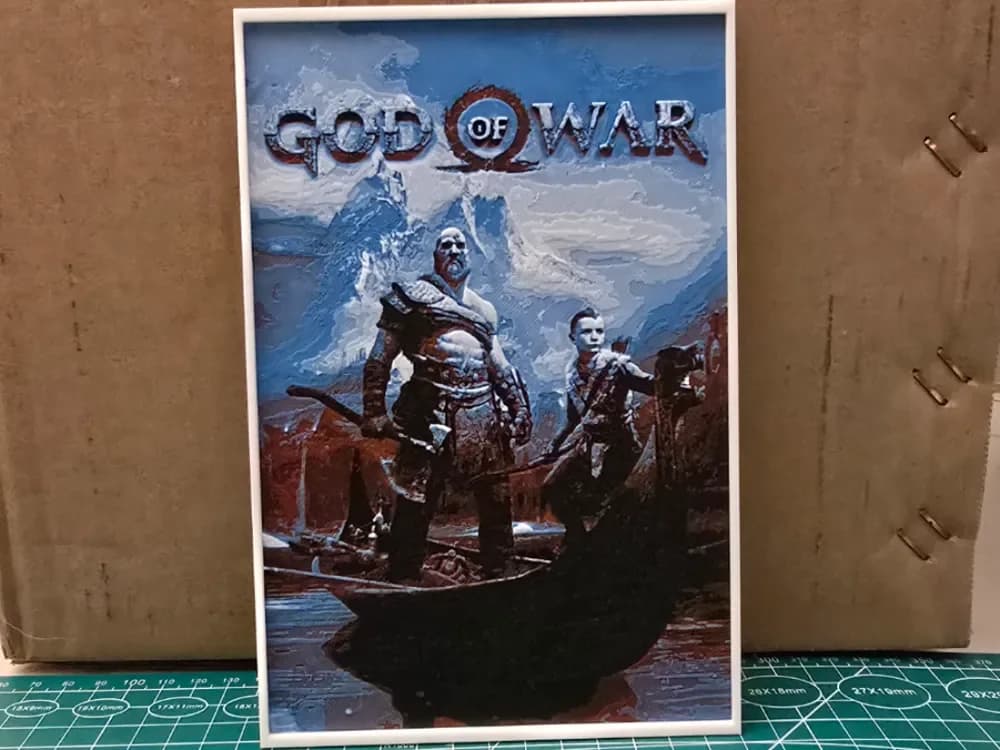 God of War Poster - Hueforge Art by Lumpy3D HueForge model: God of War Poster - Hueforge Art by Lumpy3D