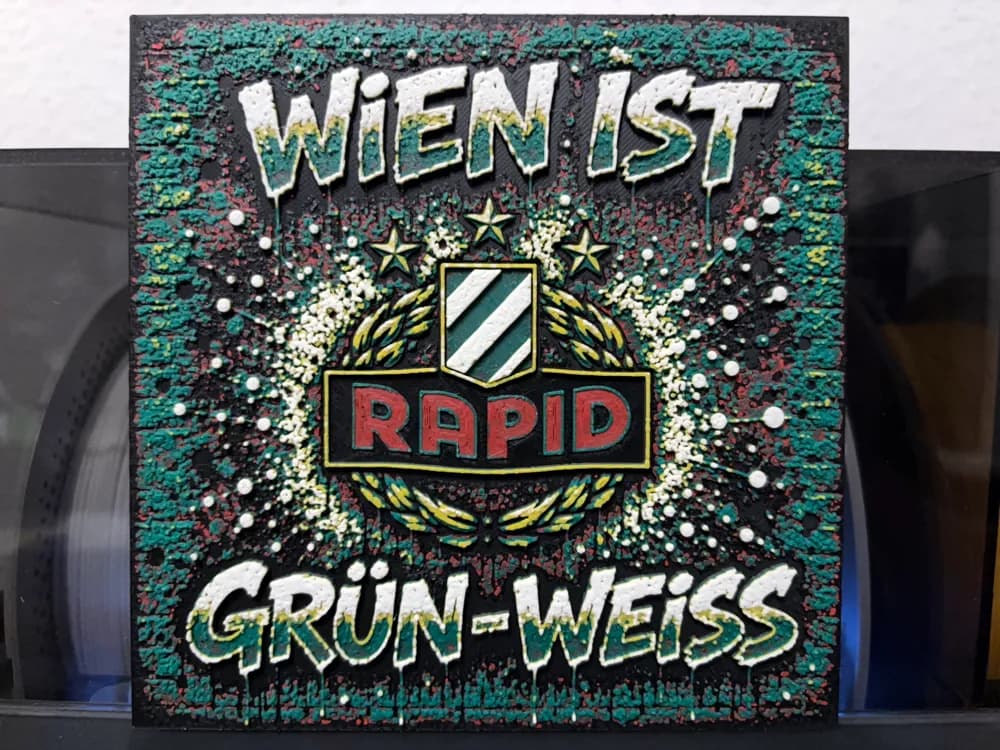 SK Rapid Vienna Green-White Graffiti Hueforge SK Rapid Vienna Green-White Graffiti Hueforge