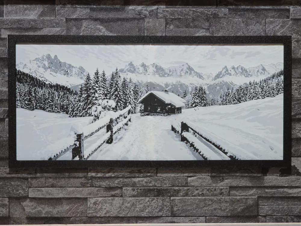 Hueforge Panorama Mountain snow by StefBull85 HueForge model: Hueforge Panorama Mountain snow by StefBull85