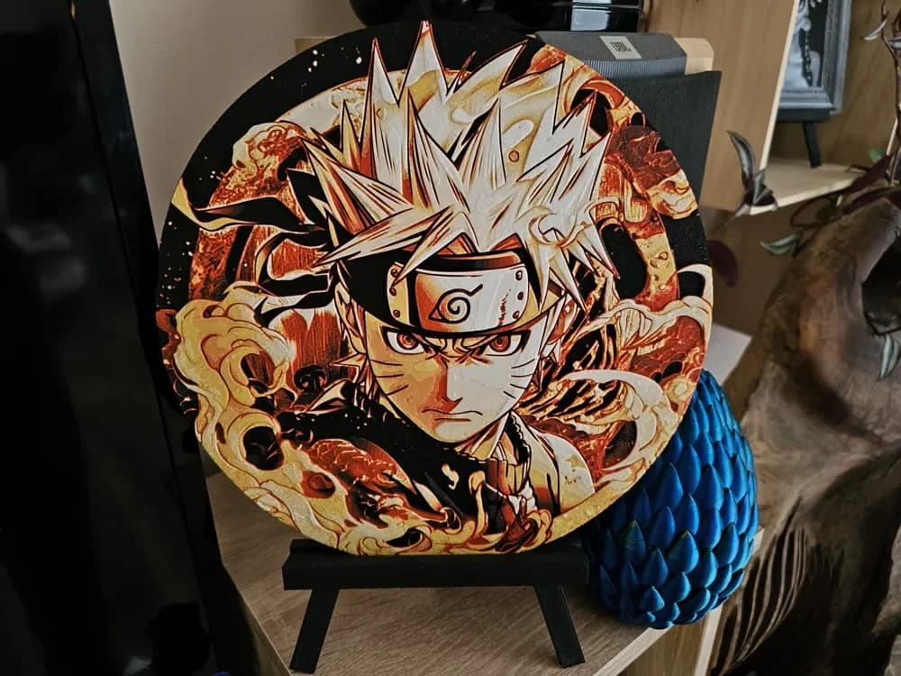 Naruto - Filament Painting by C3D HueForge model: Naruto - Filament Painting by C3D