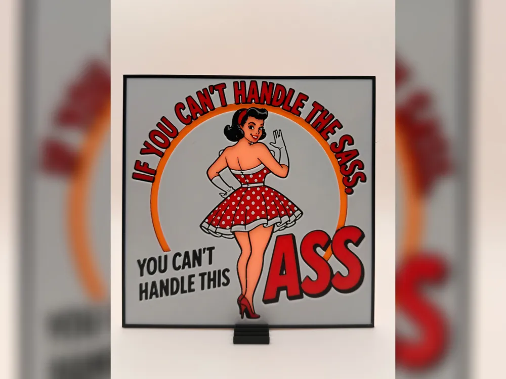 If You Can't Handle the Sass HueForge Print by Thadius HueForge model: If You Can't Handle the Sass HueForge Print by Thadius