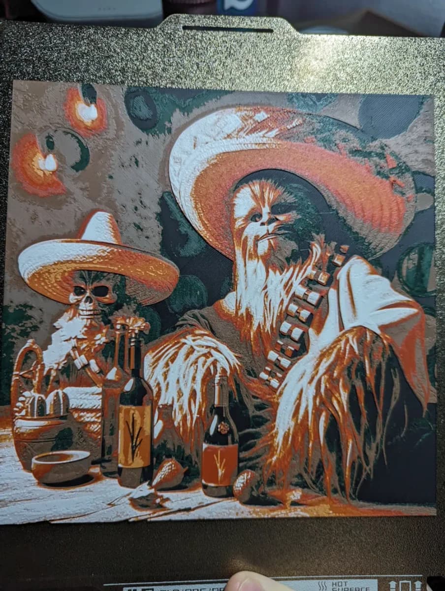 HueForge model: Happy Hour Chewbacca by the_bearded_jedi