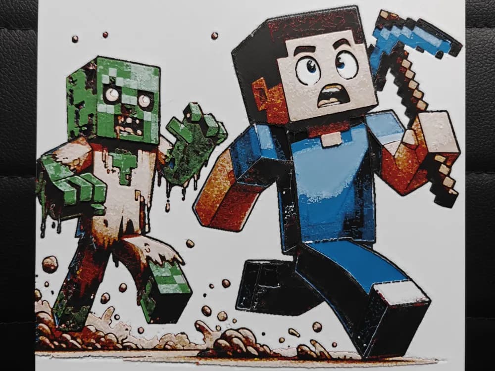 HueForge model: Minecraft by TheHueforgeLady