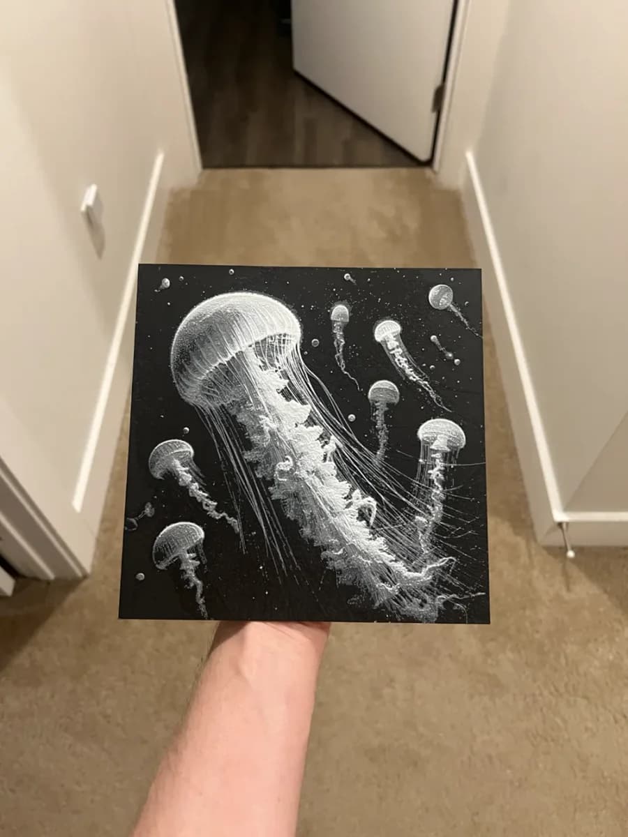 Jellyfish Art Hueforge by RP47 Designs HueForge model: Jellyfish Art Hueforge by RP47 Designs
