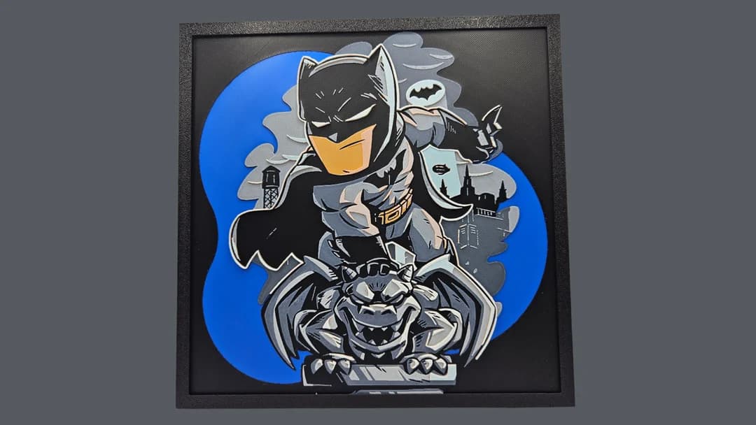 Batman Gargoyle by BusyKikiBee HueForge model: Batman Gargoyle by BusyKikiBee