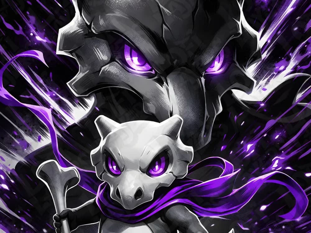 Cubone & Marowak Hueforge by LoFi Layers HueForge model: Cubone & Marowak Hueforge by LoFi Layers