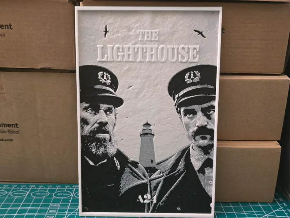 The Lighthouse Movie Poster - Hueforge Art by Lumpy3D HueForge model: The Lighthouse Movie Poster - Hueforge Art by Lumpy3D