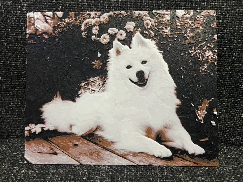 White dog by Morganja HueForge model: White dog by Morganja