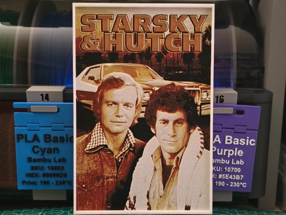HueForge model: Starsky & Hutch Poster - Hueforge Art by Lumpy3D