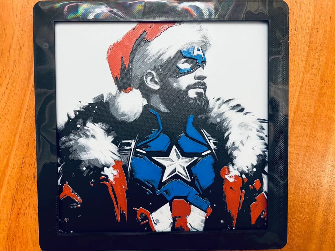 HueForge model: Captain Santa? by JustBe 3D Printing