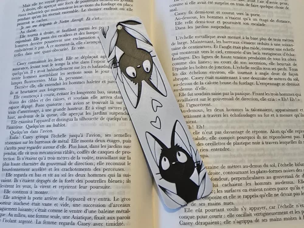 Bookmark Jiji cat's love Only Black & White Bookmark Jiji cat's love Only Black & White
