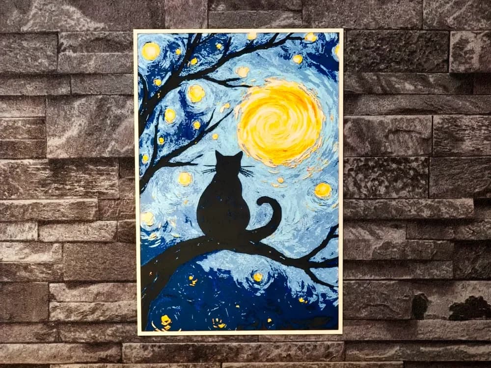 Hueforge Cat On Tree Van Gogh Style by StefBull85 HueForge model: Hueforge Cat On Tree Van Gogh Style by StefBull85