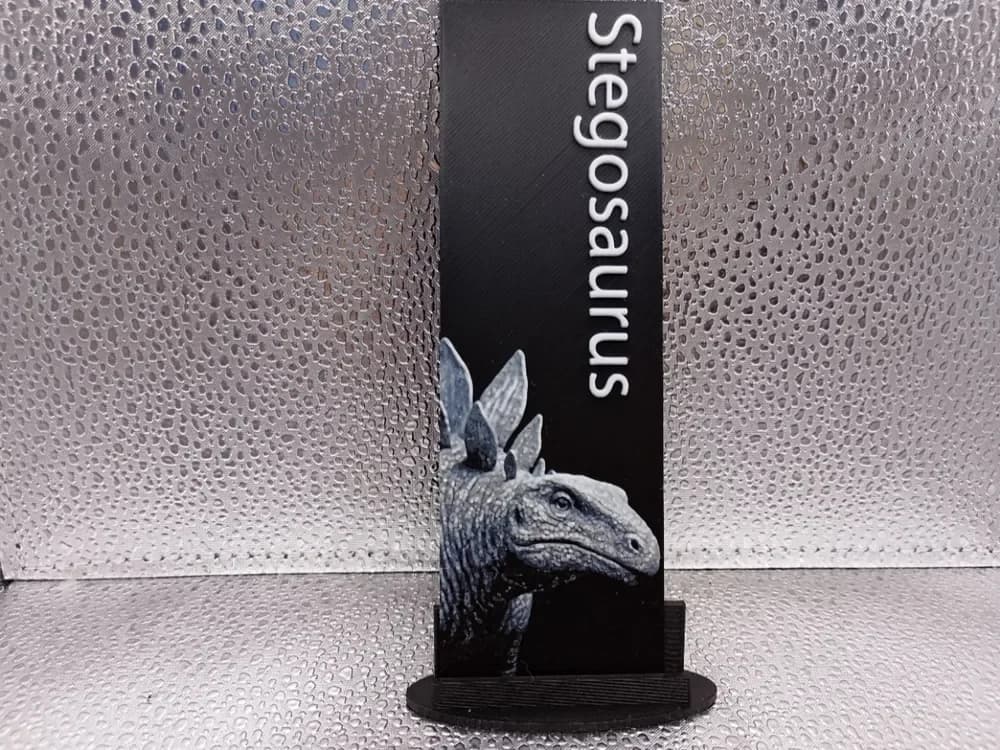 Stegosaurus Bookmark hueforge by Borishotch Industries HueForge model: Stegosaurus Bookmark hueforge by Borishotch Industries