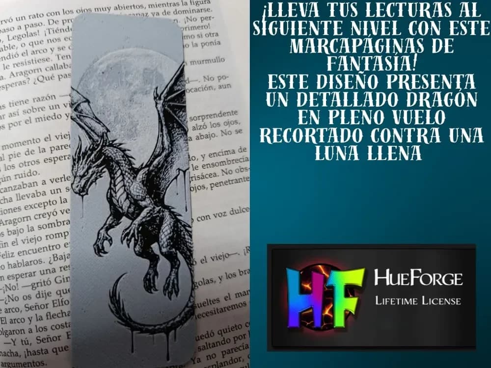 Dragon Bookmark 2 by FYTY112 HueForge model: Dragon Bookmark 2 by FYTY112
