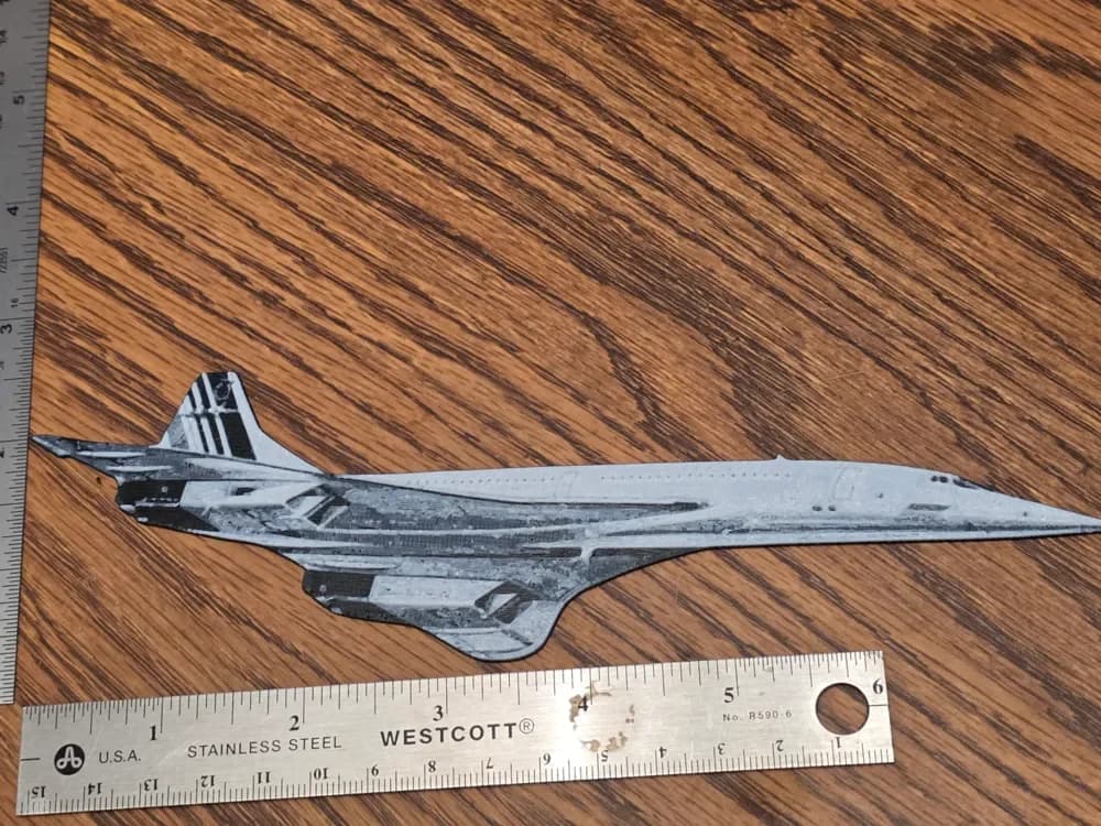 Concorde Hueforge Bookmark 2 color Black and White by AirMechDesigns HueForge model: Concorde Hueforge Bookmark 2 color Black and White by AirMechDesigns