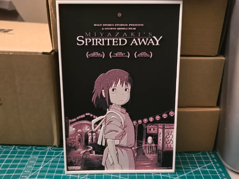 Spirited Away Movie Poster - Hueforge by Lumpy3D HueForge model: Spirited Away Movie Poster - Hueforge by Lumpy3D