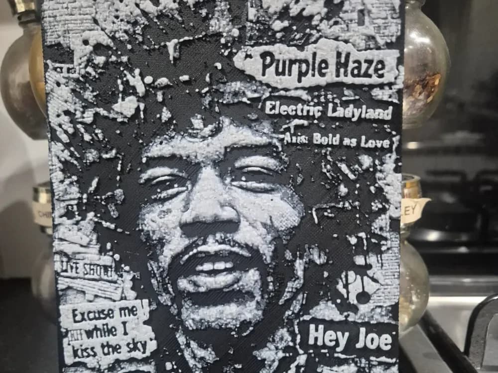 jimi hendrix newspaper hueforge by Buntsta HueForge model: jimi hendrix newspaper hueforge by Buntsta