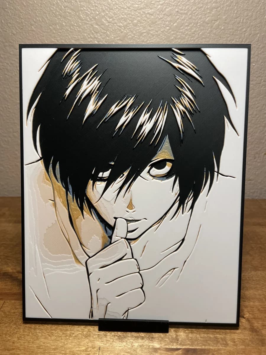 L - Death Note by Cloudy Nostalgia HueForge model: L - Death Note by Cloudy Nostalgia