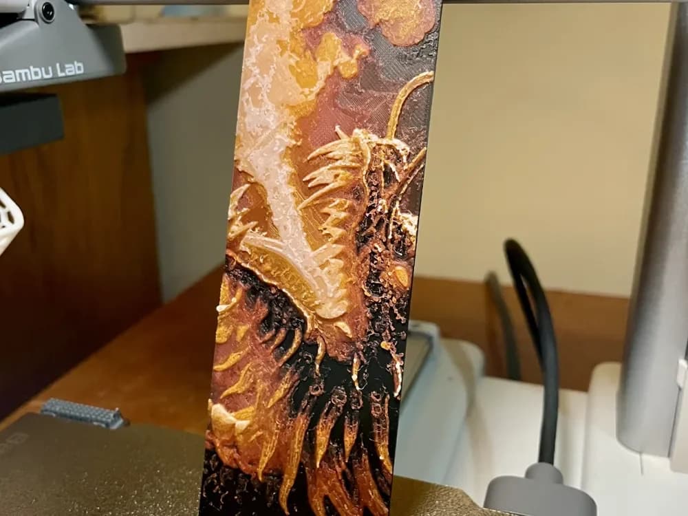 Dragon Bookmark 2 by 3D_Forged HueForge model: Dragon Bookmark 2 by 3D_Forged