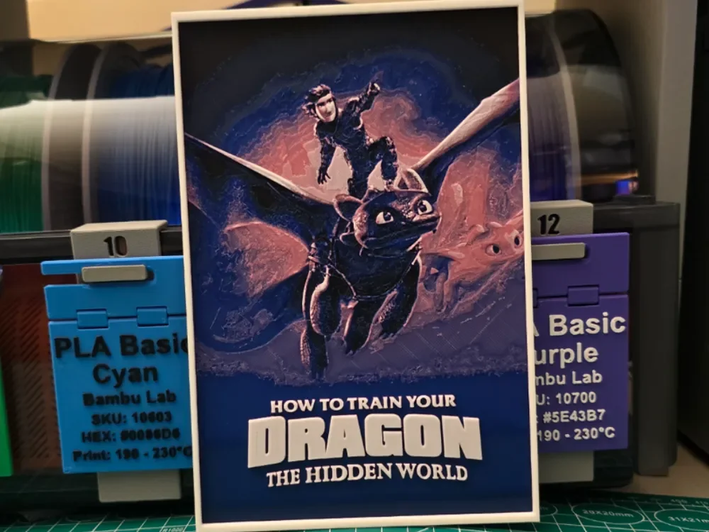 HueForge model: How to Train Your Dragon The Hidden World Hueforge by Lumpy3D