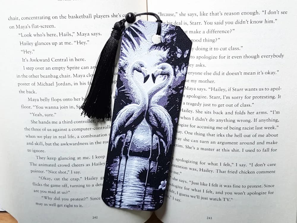 Bookmark, Flamingos by Dame Jo HueForge model: Bookmark, Flamingos by Dame Jo