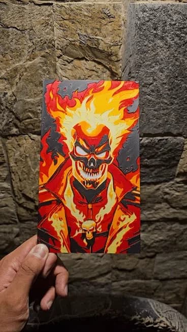 Ghost Rider Hueforge by Loki HueForge model: Ghost Rider Hueforge by Loki
