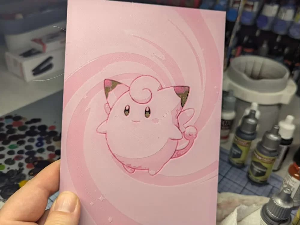 hueforge melofee Clefairy by ZombiePaint3D HueForge model: hueforge melofee Clefairy by ZombiePaint3D