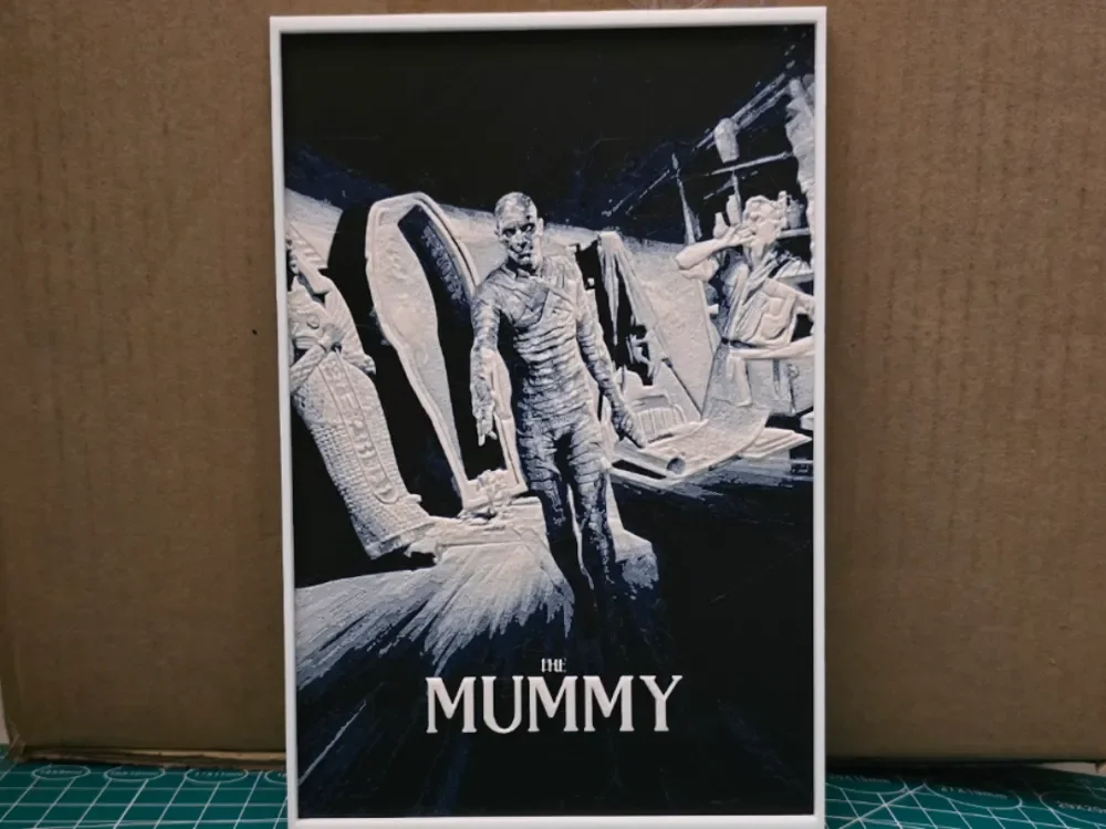The Mummy (1932) Movie Poster - Hueforge Art by Lumpy3D HueForge model: The Mummy (1932) Movie Poster - Hueforge Art by Lumpy3D