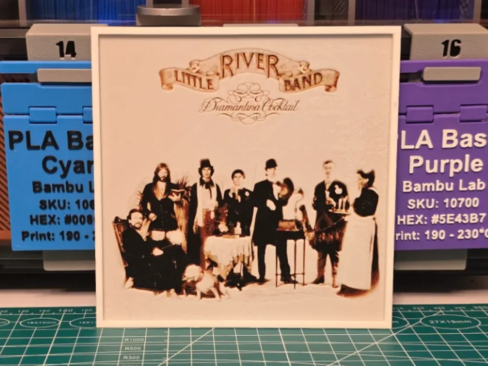 Little River Band "Diamantina Cocktail" Album Art by Lumpy3D HueForge model: Little River Band "Diamantina Cocktail" Album Art by Lumpy3D