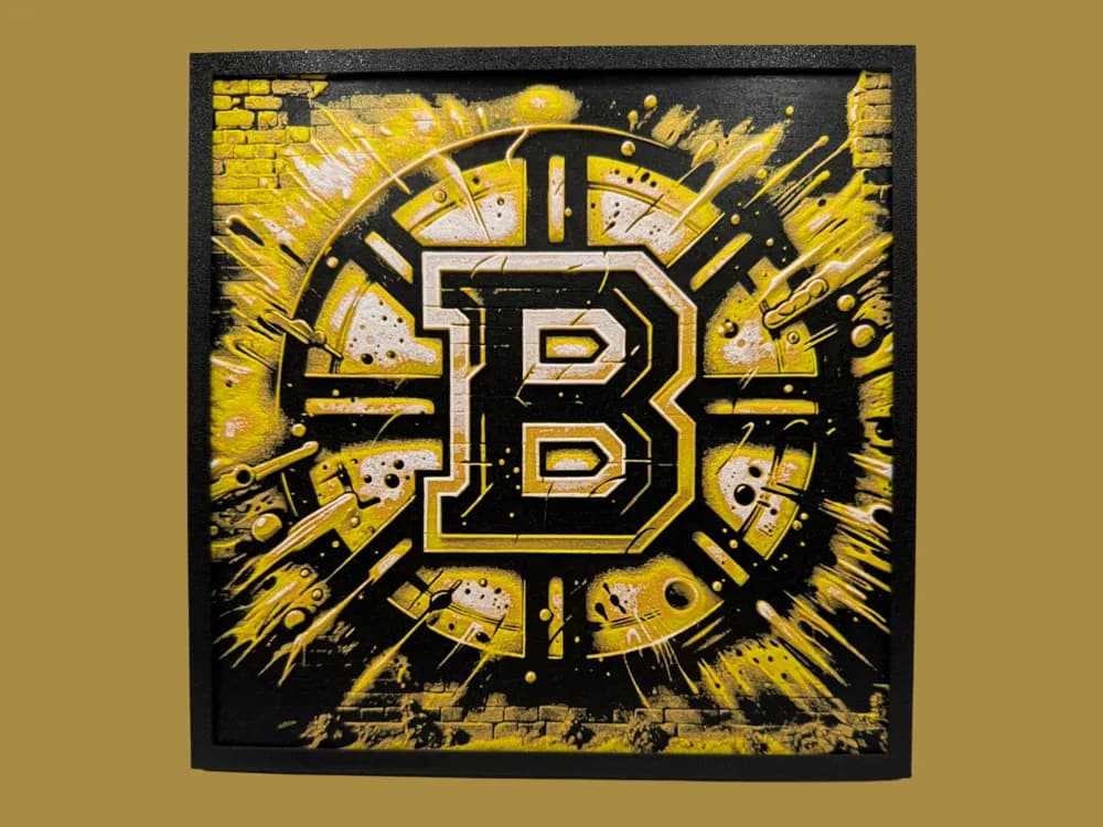 Boston Bruins - Graffiti Logo - Hueforge by Canadian Gamer HueForge model: Boston Bruins - Graffiti Logo - Hueforge by Canadian Gamer