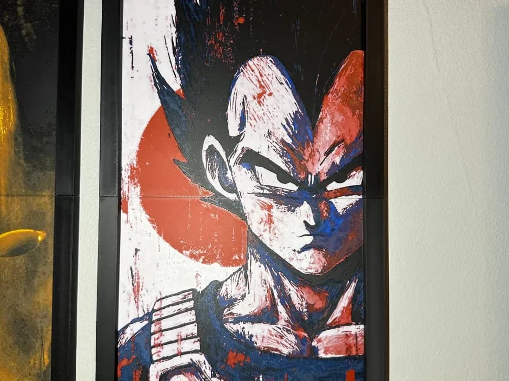 HueForge model: Vegeta 2-piece Hueforge by Hey Ben