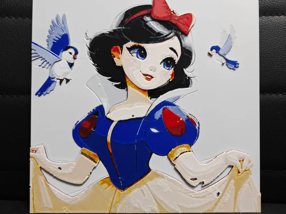 Snow White 1 AMS Only by TheHueforgeLady HueForge model: Snow White 1 AMS Only by TheHueforgeLady