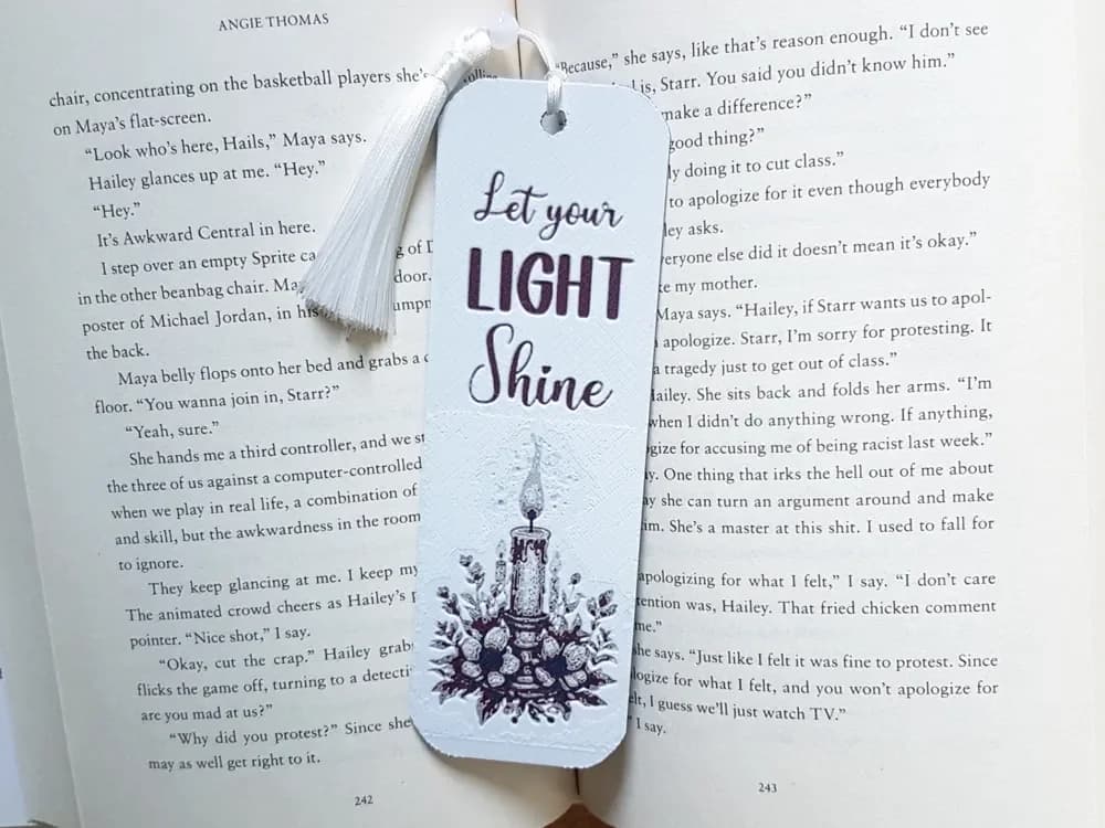 Bookmark, Inspiration, Let your Light Shine by Dame Jo HueForge model: Bookmark, Inspiration, Let your Light Shine by Dame Jo