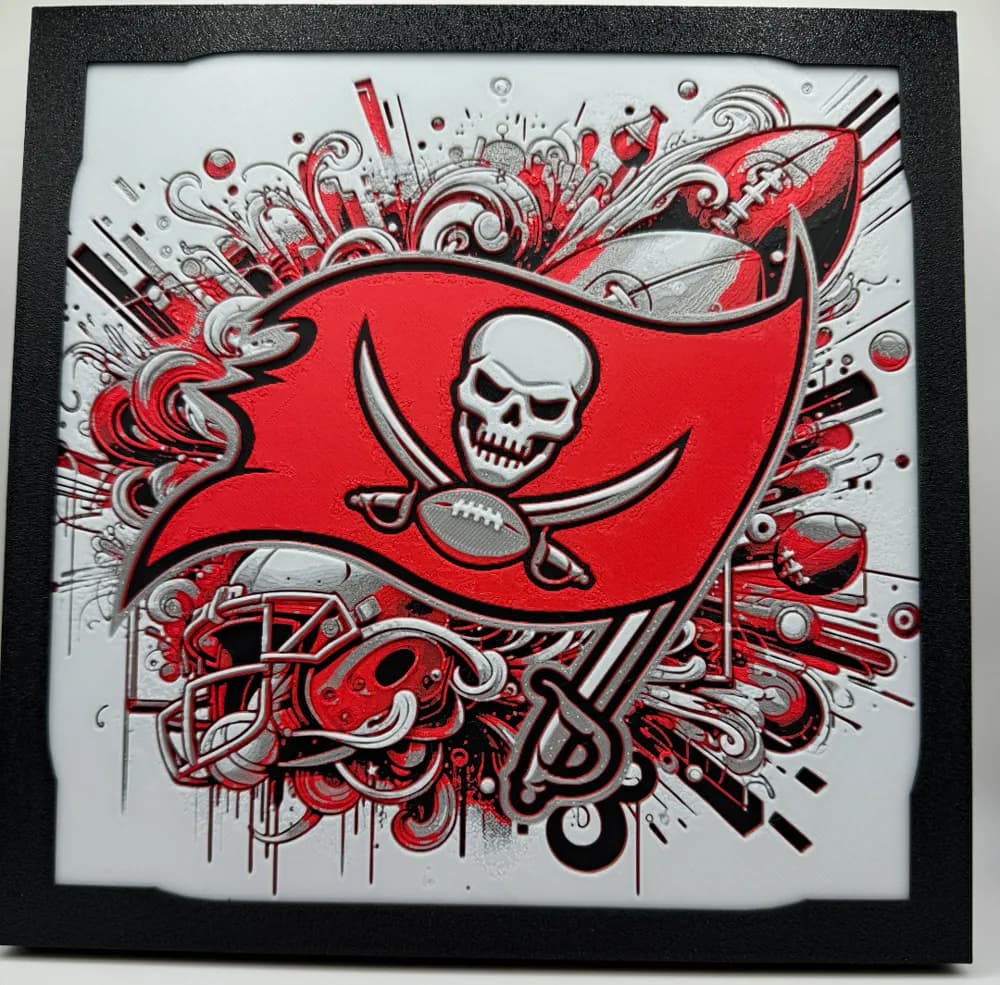 Tampa Bay Buccaneers - NFL Hueforge by Canadian Gamer HueForge model: Tampa Bay Buccaneers - NFL Hueforge by Canadian Gamer