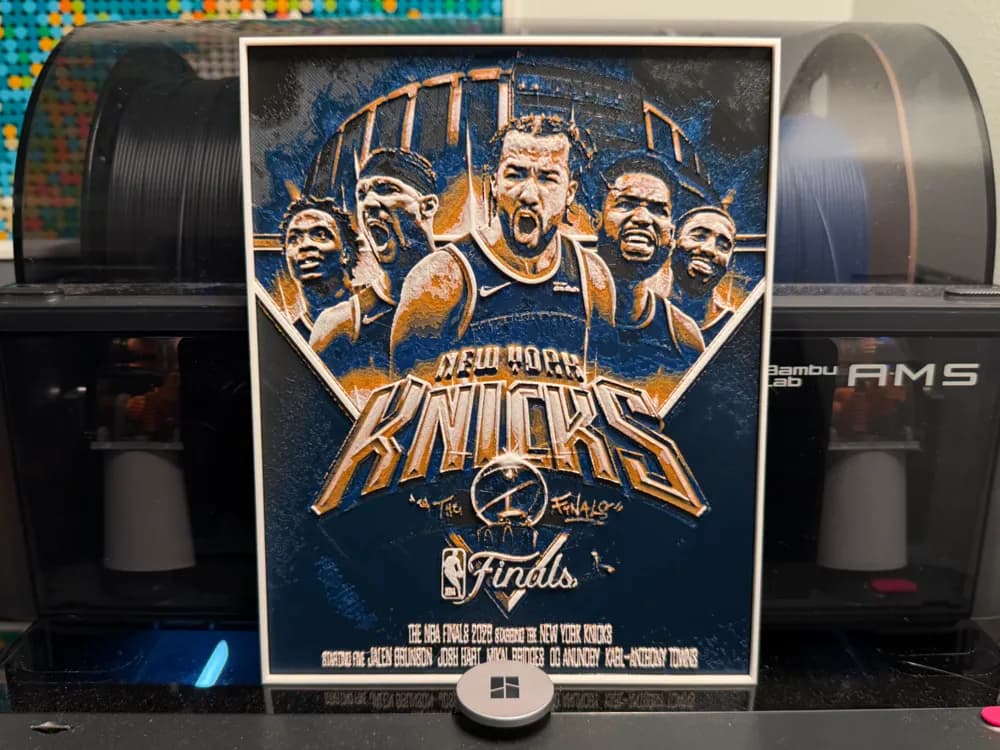 New York Knicks NBA Finals 2026 HueForge -W+WO AMS New York Knicks NBA Finals 2026 HueForge -W+WO AMS