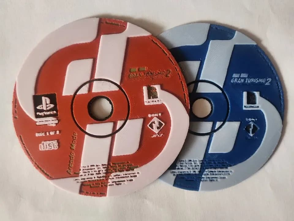 Gran Turismo 2 PS1 Disc – HueForge by keko HueForge model: Gran Turismo 2 PS1 Disc – HueForge by keko