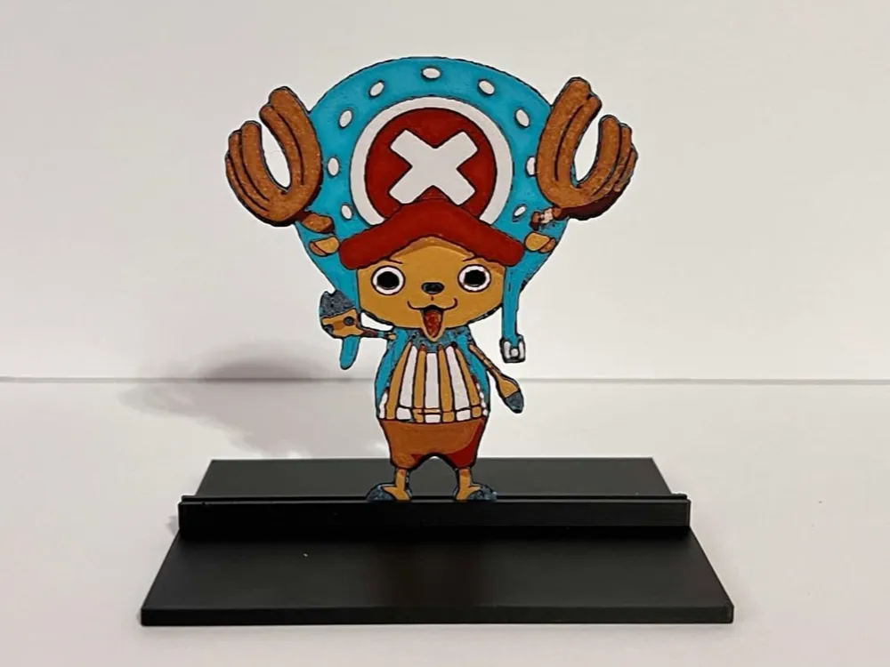 One Piece: Chopper 1/10th Scale Bookmark or Décor by 3djd HueForge model: One Piece: Chopper 1/10th Scale Bookmark or Décor by 3djd