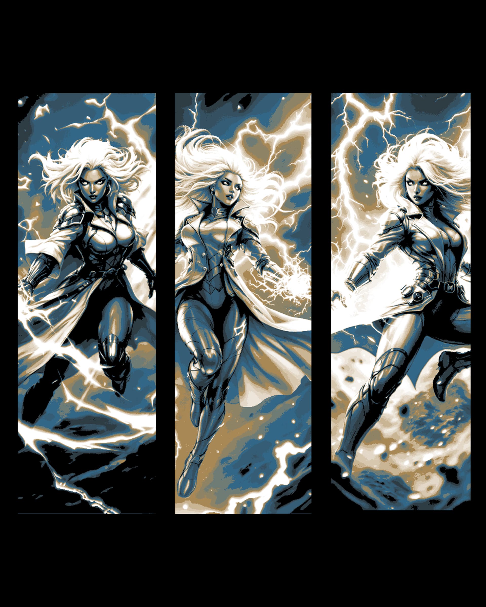 Fanart sketches of a Superhero - Marvel character Storm from X-men - Set of bookmarks Fanart sketches of a Superhero - Marvel character Storm from X-men - Set of bookmarks