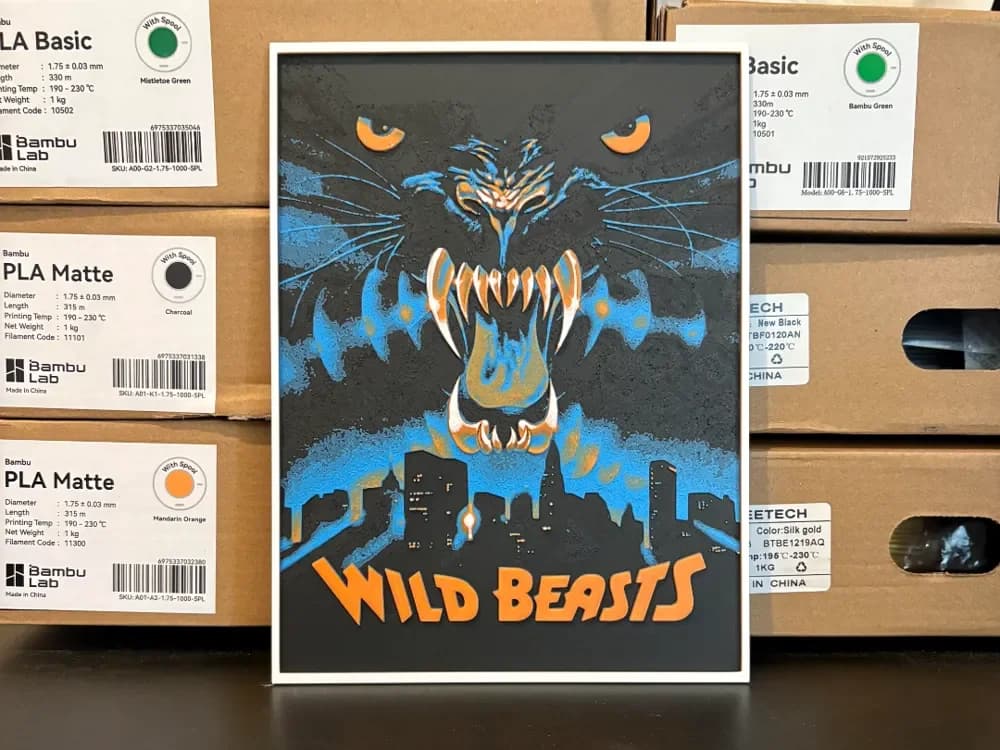 Wild Beasts Hueforge by Estiv HueForge model: Wild Beasts Hueforge by Estiv