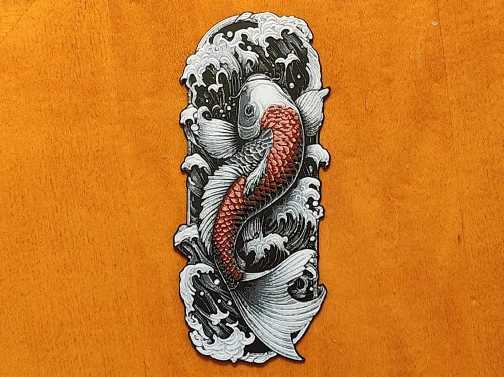Koi Fish Carp Bookmark - The Return of the Koi. by Sarge HueForge model: Koi Fish Carp Bookmark - The Return of the Koi. by Sarge
