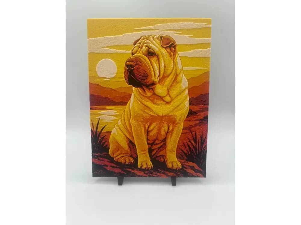 Shar Pei Pop HueForge print Shar Pei Pop HueForge print