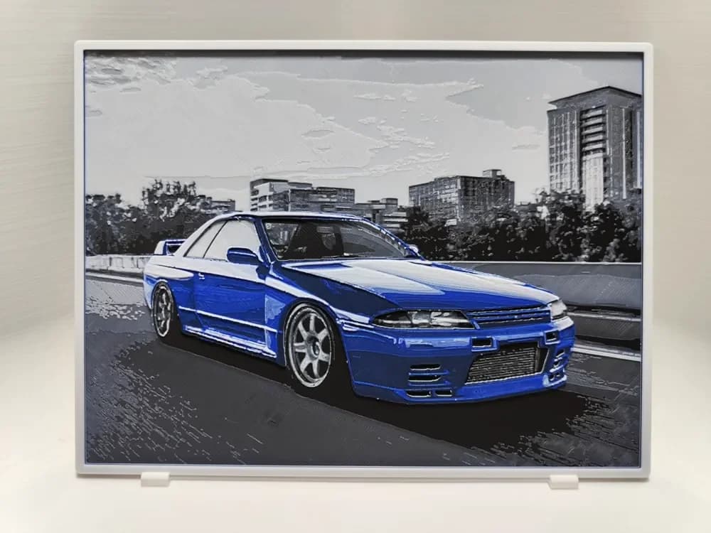 Nissan Skyline GT-R R32 - Hueforge by BeaN HueForge model: Nissan Skyline GT-R R32 - Hueforge by BeaN